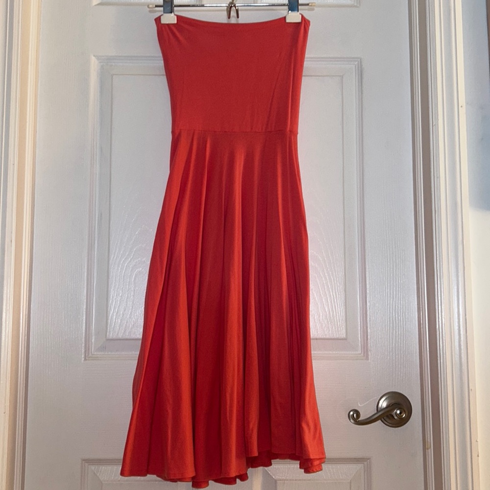 J. Crew XS cotton pink coral colored strapless dress or skirt